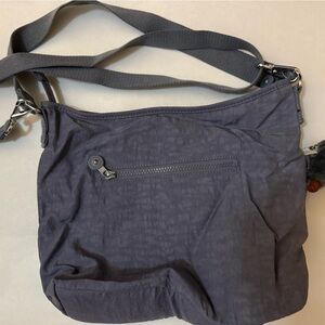 Gray/ Purple Kipling Messenger Bag